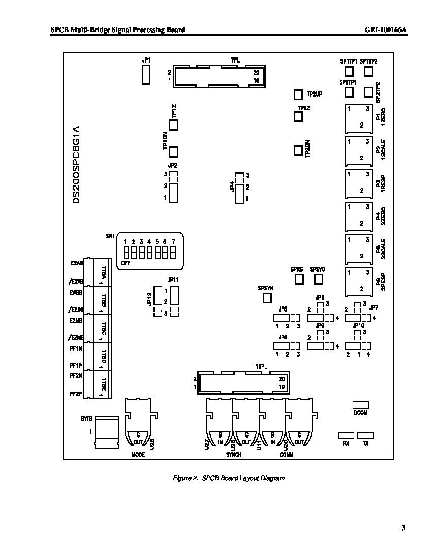 First Page Image of DS200SPCBG1A MULTI-BRIDGE SIGNAL PROCESSING BOARD Drawing.pdf